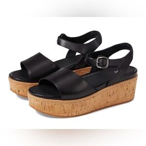 FitFlop Women's Eloise Cork-Wrap Leather Back-Strap Wedge Sandals 9